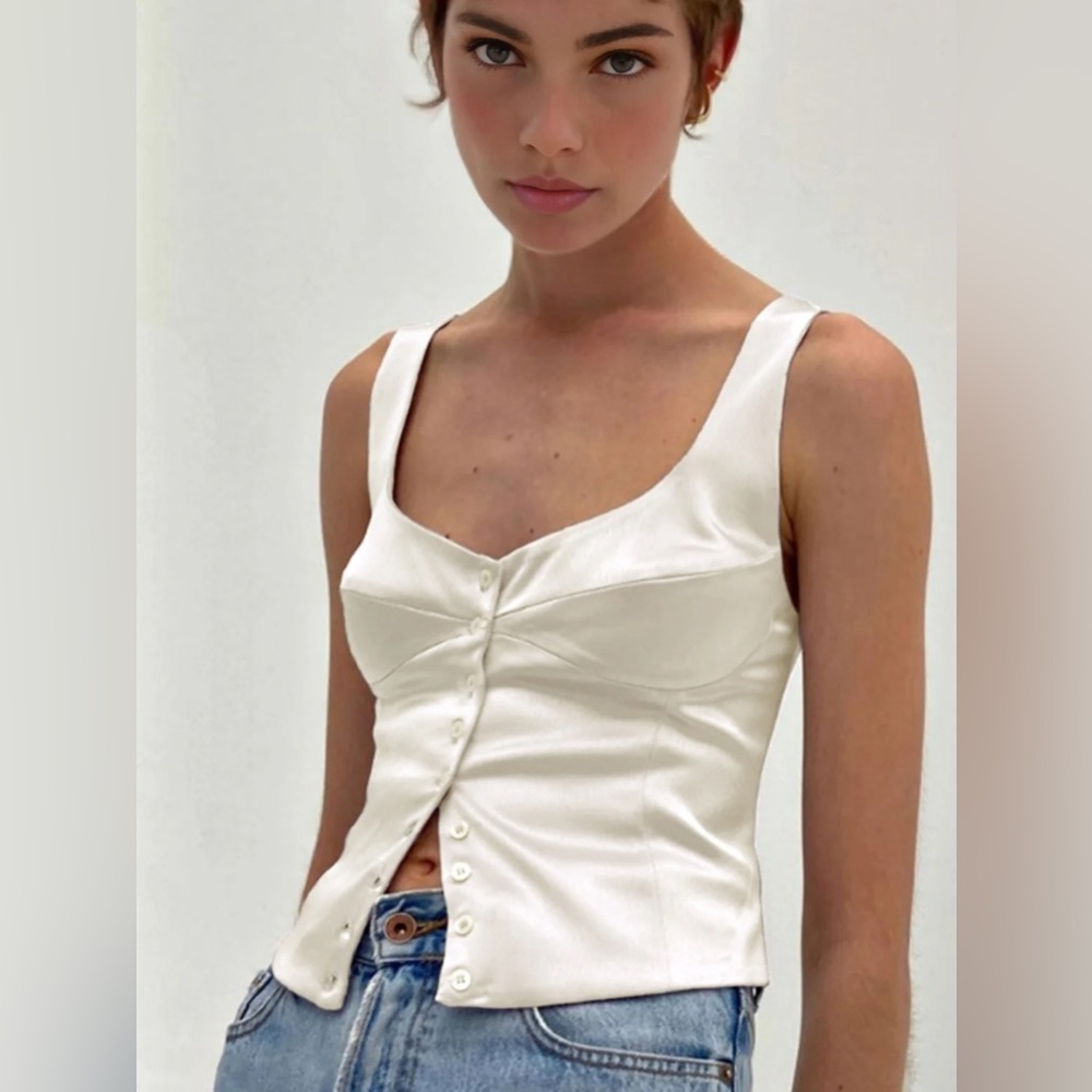 Commense Satin top NWT